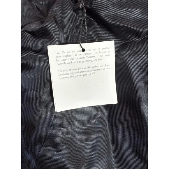 Sandro Paris Lauryn Plaid Wool Blazer Women Size 36 Double Breasted Designer Lux